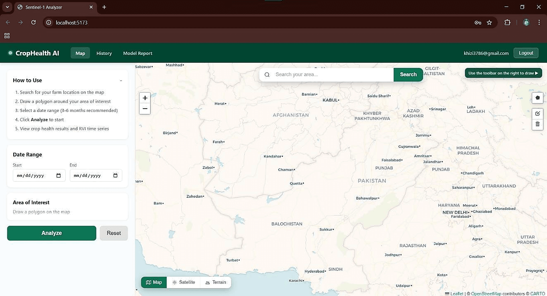 SAR-Based Rice Health Monitoring System screenshot 3